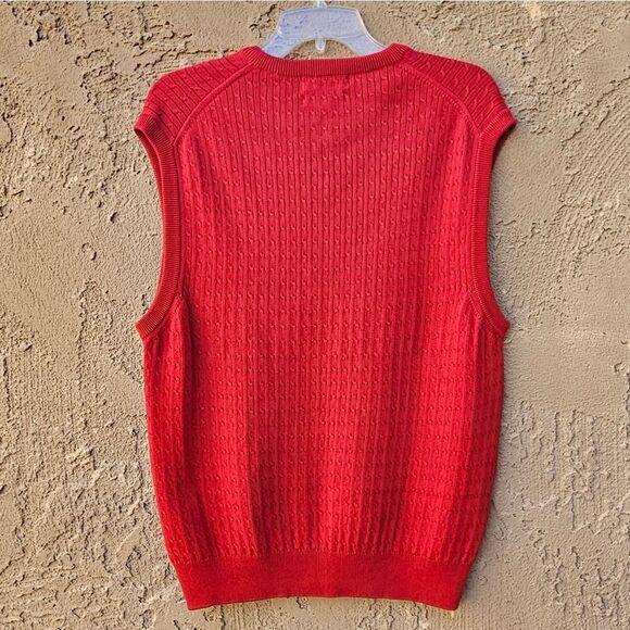 NWOT Lyle & Scott Red Sweater Vest Size M - Picture 9 of 9